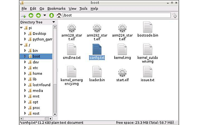 Raspbian Linux GUI File Browser